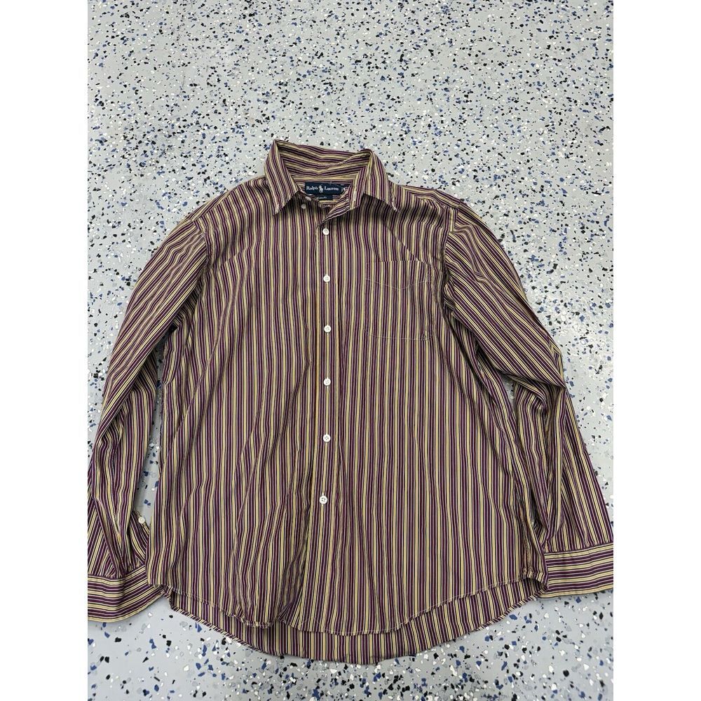 Ralph Lauren‎ Shirt Mens XL Long Sleeve Lightweight Adult Cotton Custom Fit